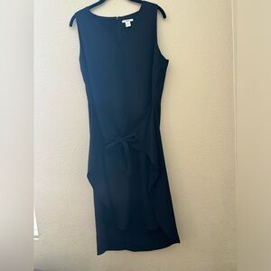 Bar III Black Front Tie Sleeveless Dress Size L